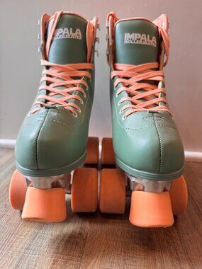 Impala Quad Roller Skates Women’s Size 7 Green Peach Retro